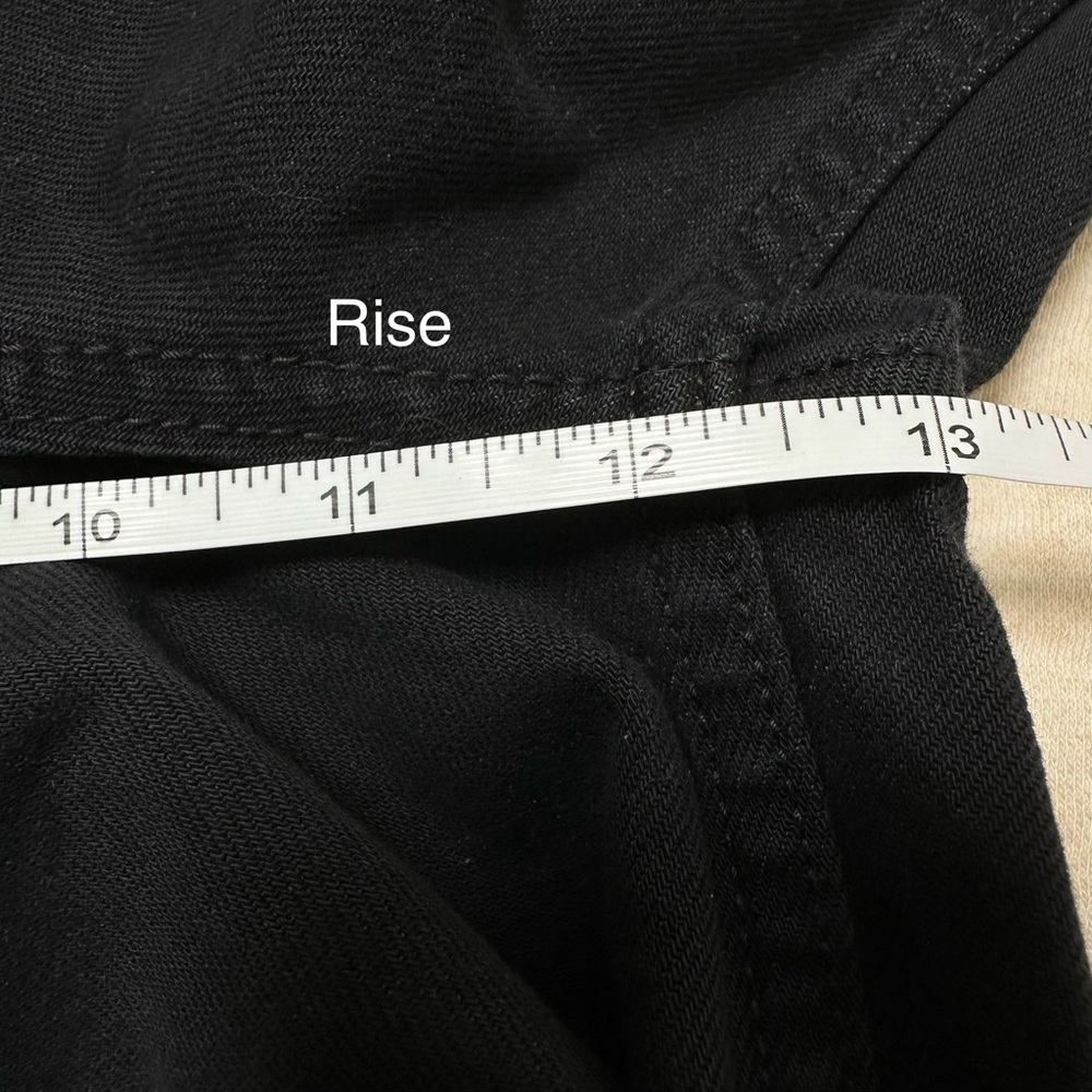 Zara Women’s Black Cotton The Marine Straight High Rise Wide-Leg Jeans Size 2 - Picture 6 of 9